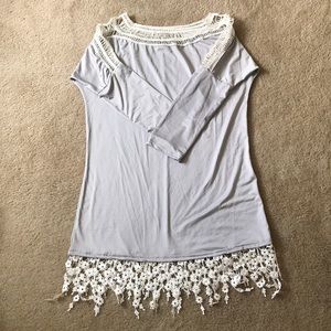 Dress with crochet detailing
